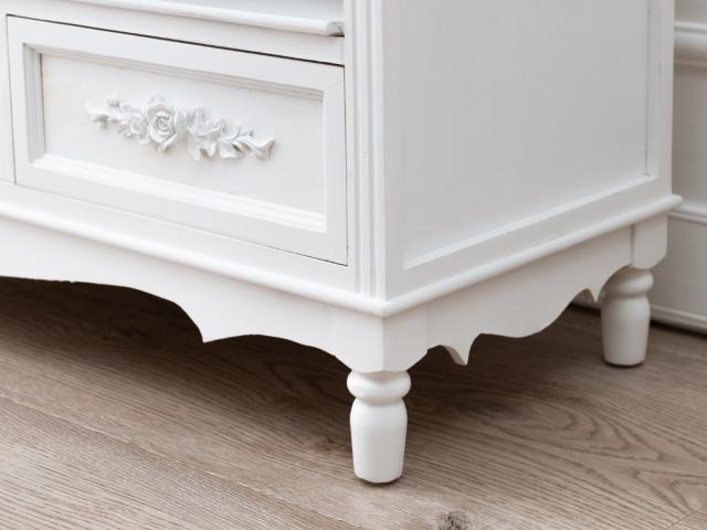 チェスト 4段 ウッドプロダクツ 幅50cm 足付 ホワイト