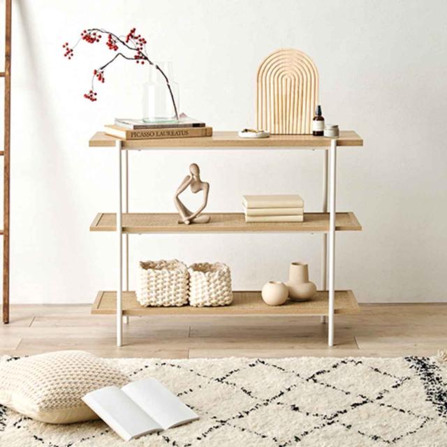 【幅100㎝】オープンシェルフ 3段 北欧 おしゃれ ディスプレイラック 韓国風 429070.jpg