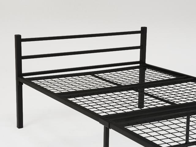 ベッドフレーム シングル ローベッド パイプ　黒　スチール　快適 楽天市場】スチールベッド シングル マットレス専用 フレーム