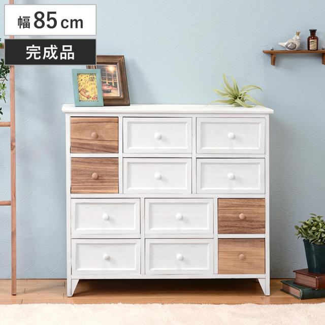 訳あり品！【85】ナチュラルウッド桐材天然無垢ガラスキャビネット収納家具チェスト チェスト 幅85cm 4段 完成品 天然木 桐製 （ 収納 背面化粧