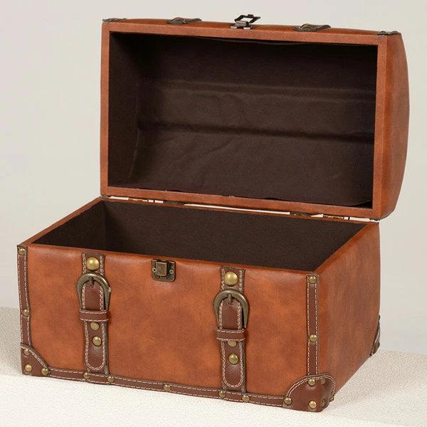 トランク アンティーク調 収納ボックス チェスター （ 収納ケース フタ