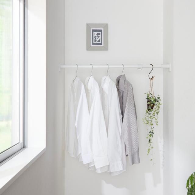 突っ張り棒 3ポール ホワイト 最長で50kg耐荷重可能 突っ張り棒 3