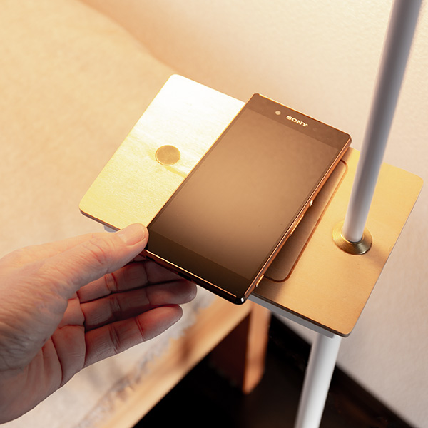 フロアライト LED付き 3段階調光 充電機能付き タッチセンサー機能付き