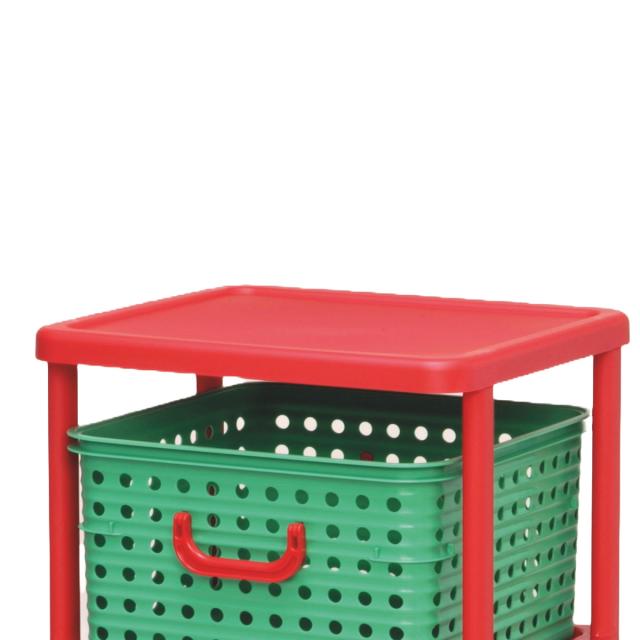 【新品・未使用】　バスケット　キャスター付き  収納　おもちゃ箱  中 新品・未使用】 バスケット キャスター付き 収納 おもちゃ箱 中