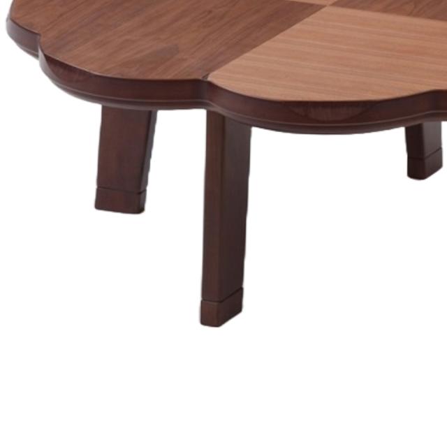 こたつテーブル 継ぎ脚 100×100cm ウォールナット ニュークローバー （ こたつ テーブル リビングテーブル ローテーブル 高さ調節 36.5cm 40.5cm 継ぎ足 コタツ 天然木 木製 日本製 1年中 使える 座卓 おしゃれ ハロゲンヒーター ）