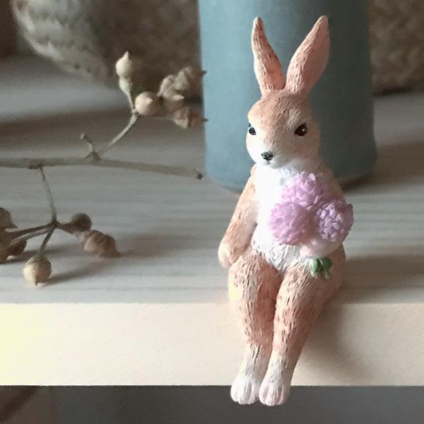 ジモモ38cm 置きタイプ水色ウサギコスチュームのマスコット マスコットのウサギ の マスコット基本的な青いウサギ - 森の