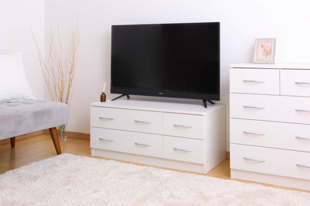 ローチェスト 幅89.5cm 2列2段 北欧風 ブルーム （ チェスト 2段 4杯