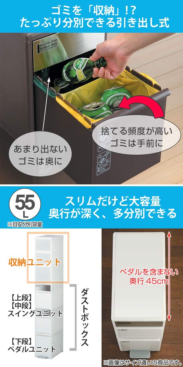 本日超得 送料無料 ゴミ箱 分別 スイングストッカーワイド 3段 送料無料 ゴミ箱 ダストボックス キッチンストッカー ペダル 縦型 キッチ 新色追加 Unifuturo Acadmais Com Br