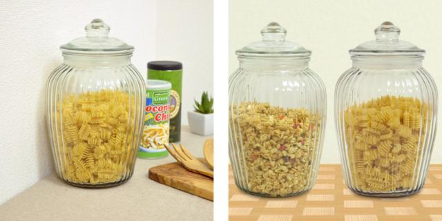 保存容器 2.3L アンティーククッキージャー ガラス （ キャニスター