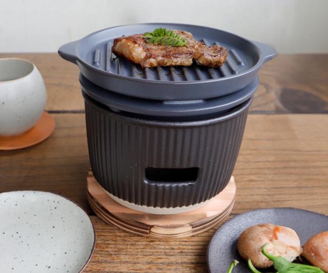 炭焼きグリル 小 陶器 日本製 ロロ The Chef 卓上コンロ 七輪 （ LOLO