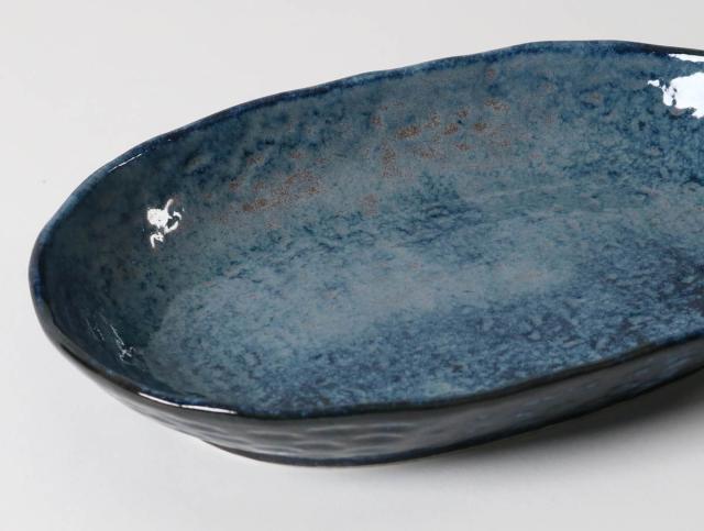 深海ブルーの手作り陶碗 深海ブルーの手作り陶碗 深海ブルーの手作り陶碗 美術品・アンティーク