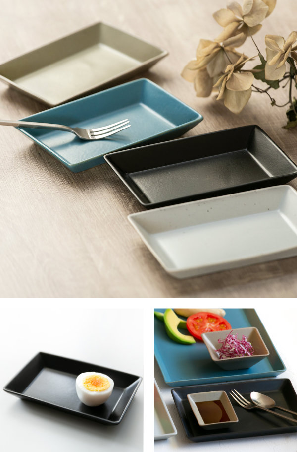 プレート 13.5cm M KASANE レクタングル 陶器 （ 食洗機対応 皿