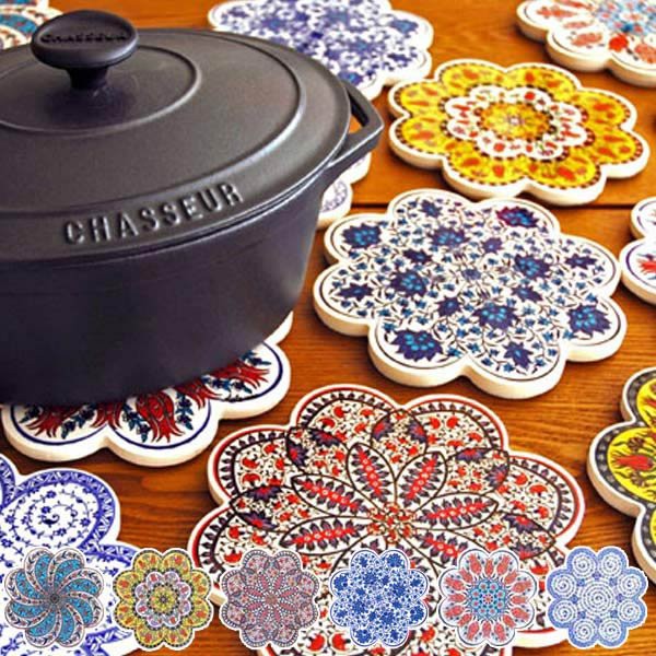 鍋敷 IZNIK イズニック トリベット タイル鍋敷 （ 鍋敷き なべ