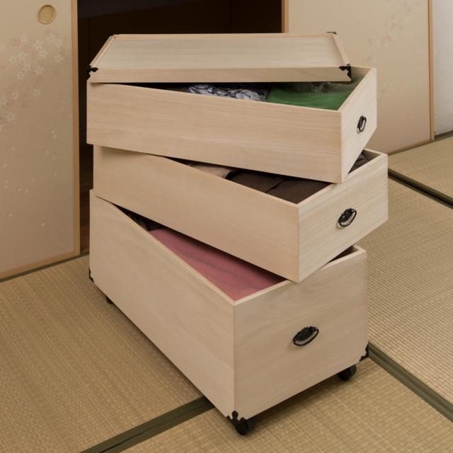 リンリン様桐箱衣装ケース3個セット