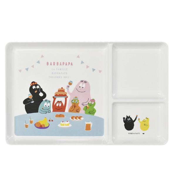 お客様満足度no 1 ランチプレート 25cm バーバパパ Barbapapa 子供用 食器 プラスチック キャラクター 仕切り皿 角 レクタングル ランチ皿 ワンプレート アウトレット Www Theitgroup It