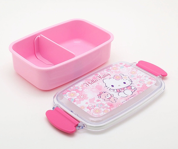 お弁当箱 1段 ハローキティ サクラ 500ml 仕切り付 ランチボックス