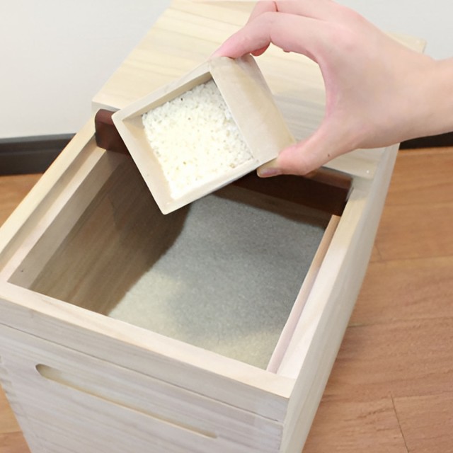 米びつ 桐製 Rice Box 30kg （ 計量マス付き キャスター付き 桐 米櫃