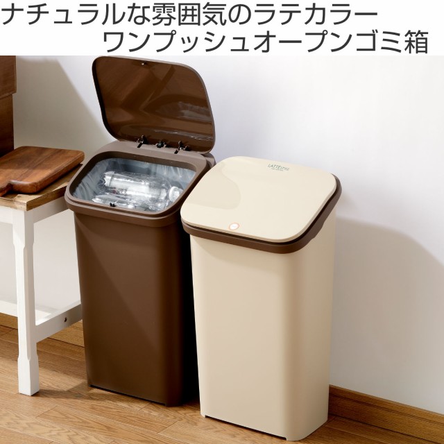 ゴミ箱 19L ラテスタイル プッシュ式 ダストボックス （ ごみ箱 19