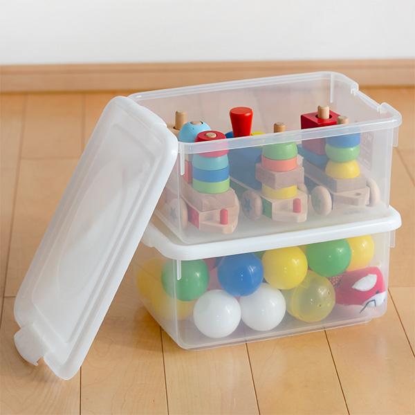 収納ケース 幅22.7×奥行32.7×高さ14.7cm フタ付き プラスチック