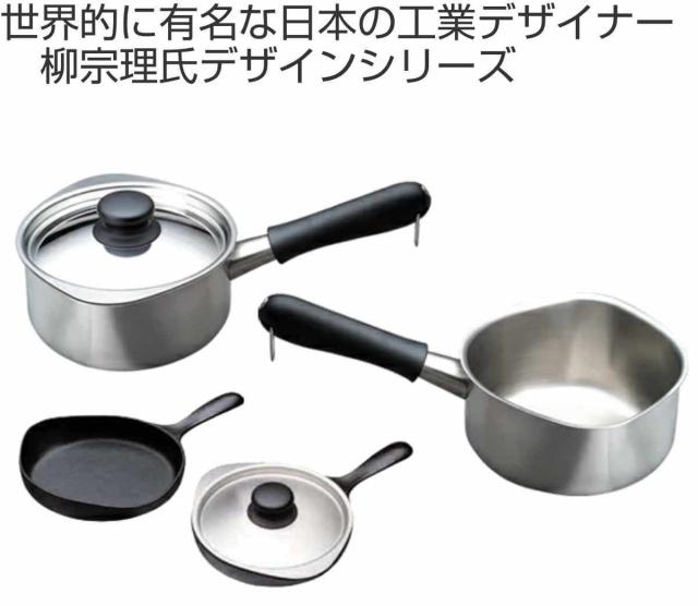 新品柳宗理 南部鉄器浅型鉄鍋 日本製 鉄蓋・ハンドル付 IH対応 柳宗理 南部鉄器 鉄鍋 浅型 22cm 日本製 IH対応 鉄蓋ハンドル