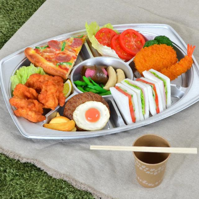 オードブル皿 仕切り 2枚入 日本製 （ サークルトレイ プラスチック