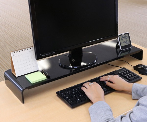 モニタースタンド パソコンラック 卓上 pc台 机上 スチール製 幅