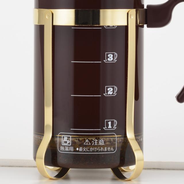 コーヒープレス ティーサーバー 750ml モカブラウン 強化ガラス