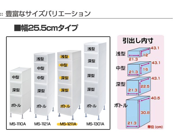 さです スリムストレージ 送料無料 キッチン収納 キッチンストッカー の通販はau PAY マーケット - インテリアパレット|商品 アジャスター付ストッカー MS-1211A 幅25.5cm 5段 収納ストッカー ( キッチンサ