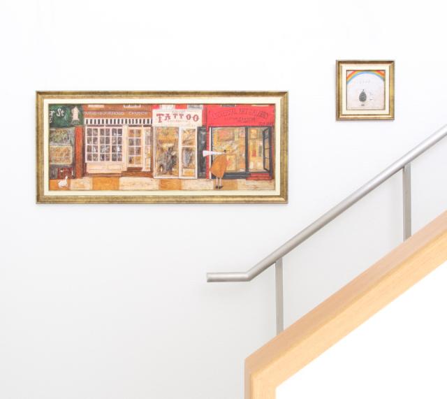 アートパネル サムトフト 『あなたの住む街角で』 94.5×43cm （ 絵画