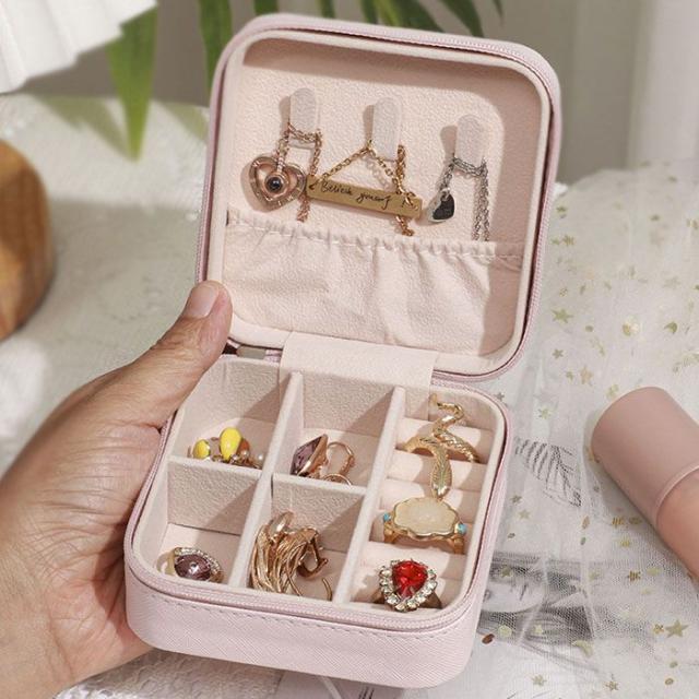 ダブルジュエリー収納ボックスイヤリングリングクリエイティブジュエリーボ> ダブルジュエリー収納ボックスイヤリングリングクリエイティブ