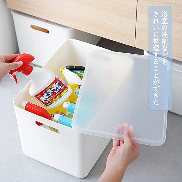 6個セット 収納ボックス ふた 取っ手付き プラスチック