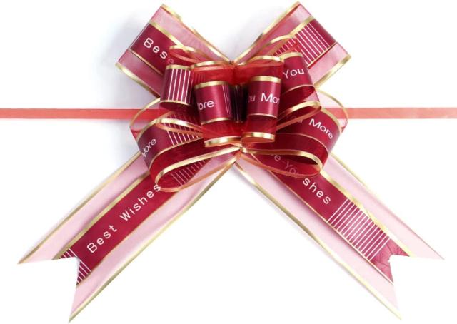 ラッピングリボン 蝶結び リボン プレゼント ギフト 包装用 ワンタッチ