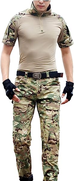 迷彩戦闘服 複数ポケット付き 迷彩柄 戦闘服 複数ポケット付き 3A