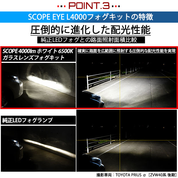 お買い求めしやすい価格 36 E 1 即納 プリウスa Zvw40 41後期 対応 純正ledフォグランプ装着車 H16 ガラスレンズフォグランプユニット付 Scope Eye L4000 速達メール便送料無料 Vacationgetaways4less Com
