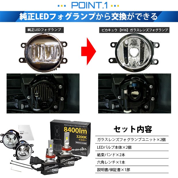 トヨタ アルファード (30系 後期) 対応 LED MONSTER L8400 ガラス