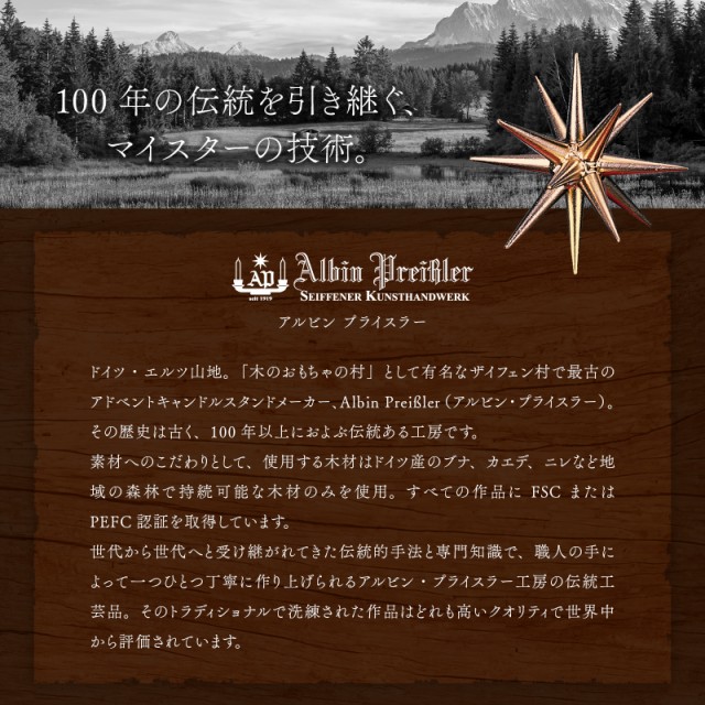 アルビンプライスラー Albin Preissler クリスマスオーナメント ベツレヘムの星 スモール 6個セット クリスマスツリー 飾り ドイツ  北欧 ★-Gulliver Online Shopping