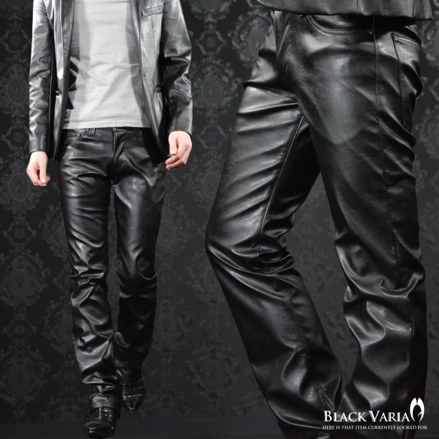 sacraブラック 合成皮革 ハーフパンツ レザーワイドハーフパンツ ankoROCK(アンコロック) メンズ