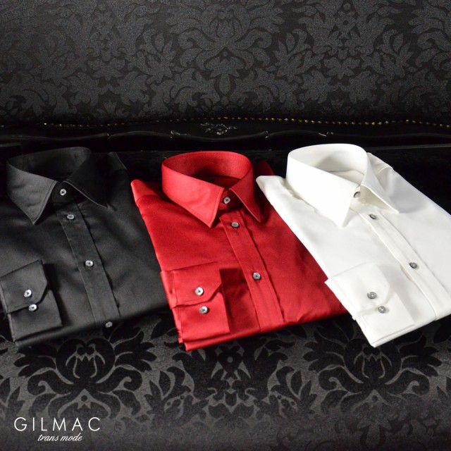 GILMAC ホスト お兄系 y2k 茶色く V系 サテンドレスシャツ 光沢 GILMAC ホスト お兄系 y2k 茶色く V系 サテンドレスシャツ 光沢