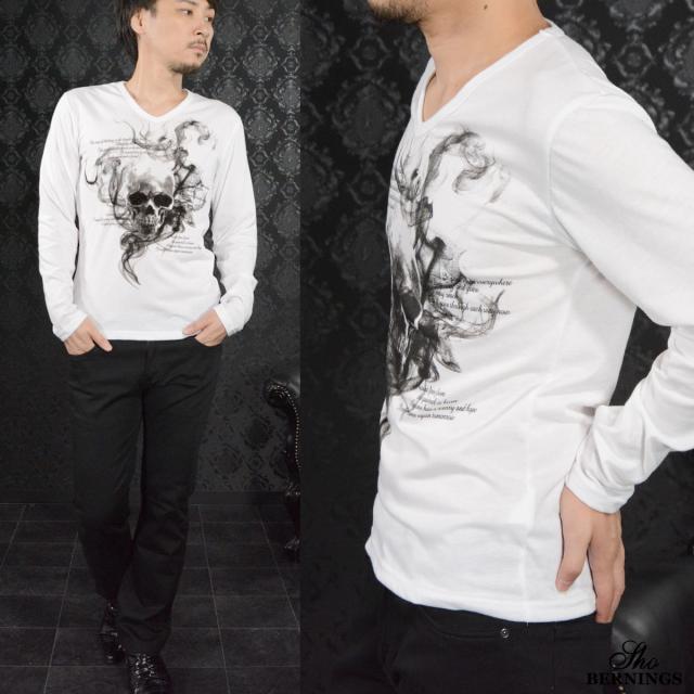 【19ss】supreme スカル　ドクロ　トップス　長袖ロンT　白系　XL 19ss】supreme スカル ドクロ トップス 長袖ロンT 白系 XL