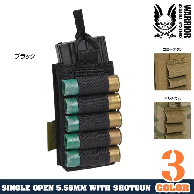 WarriorAssaultSystemsショットシェル&ライフルマガジンポーチシェル5発収納W-EO-SMOP-BSG