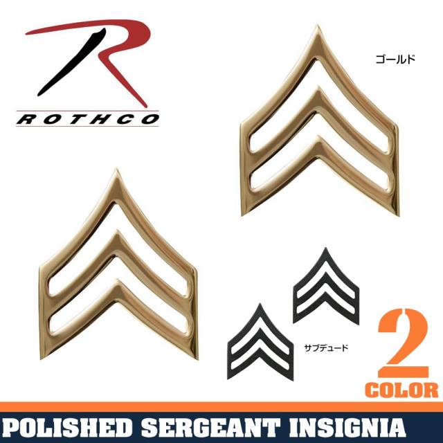 Rothcoピンバッジアメリカ陸軍階級章軍曹2個入