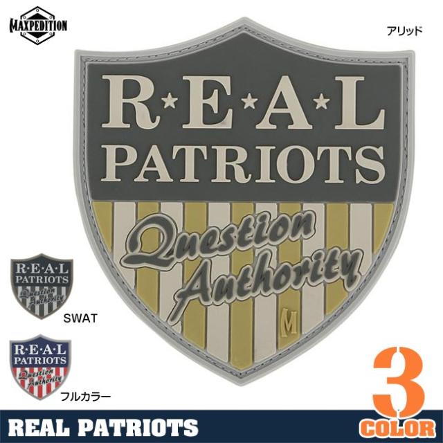 MAXPEDITIONパッチRealPatriotsベルクロPVC製