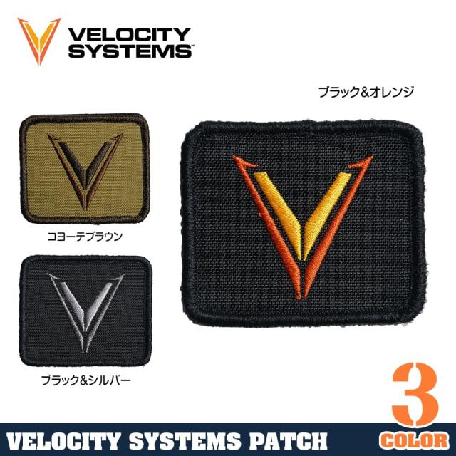 VELOCITYSYSTEMSパッチロゴ刺繍ベルクロ付き