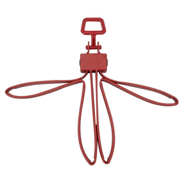 ASPハンドカフTri-Foldトレーニング用カフ再利用可能プルリング付きレッド10個セット56198