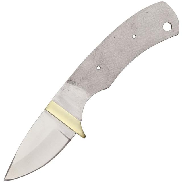 Knifemakingナイフブレード真鍮製ガード付きドロップポイント小サイズBL087