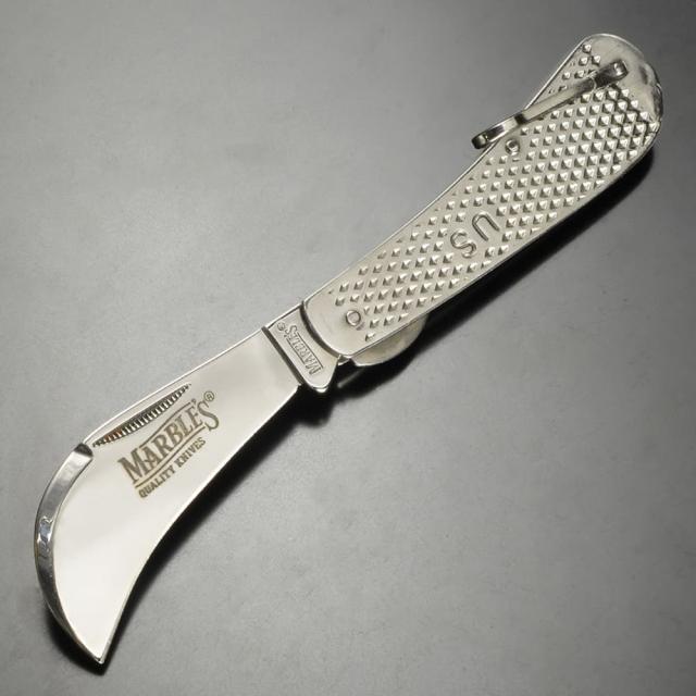 MARBLES折りたたみナイフHawkbillステンレスMR409