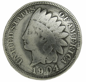 コインコンチョインディアンペニーFレプリカ