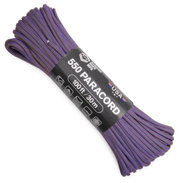 ATWOODROPE550パラコードタイプ3フェーザー色変模様