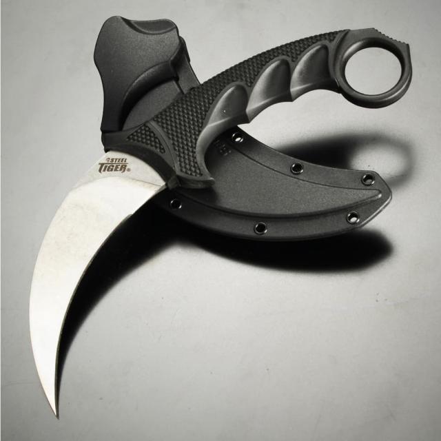 COLDSTEELカランビットSTEELTIGERスチールタイガー固定刃ラバーハンドル樹脂製シース付属CS-49KST