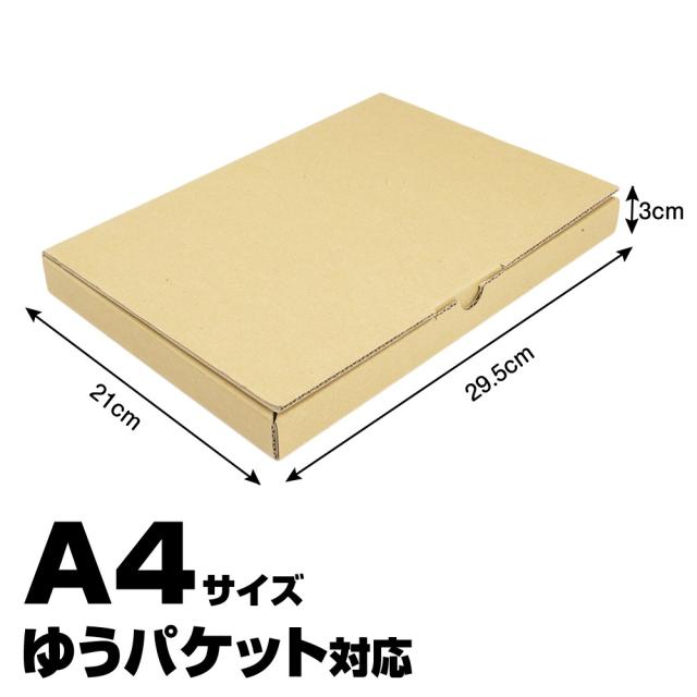 ゆうパケット対応タトウ式ダンボールA4サイズ